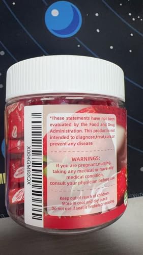 Image of Magnesium Glycinate Soft Chews, Strawberry Flavor.Chewable Sugar Free Potassium Magnesium Chews with Magnesium Glycinate, Vitamin D, B6, and CoQ10 for Calm Support & Sleep for Adults, 60 Days Supply