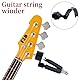Gitarrensaitenkurbel, schwarzer Gitarrensaitenschneider, 3-in-1 multifunktionales Gitarrenwerkzeug, Kunststoff-Gitarrensaitenversteller, Gitarrenbrücken-Abzieher, für Instrumenten-Reparatur,