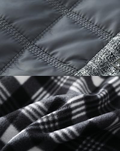 Image of VtuAOL Men's Cardigan Sweaters Casual Full Zip Sweaters Knitted Cardigan with Pockets