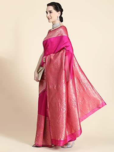 Image of Avantika Fashion Women's Classy Kanjivaram Soft Lichi Silk Banarasi Saree With Blouse Piece