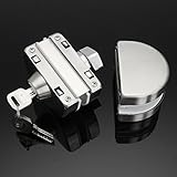 Tutoy 10-12mm Puerta de Vidrio de Acero Inoxidable Doble Pernos Swing Push Deslizante