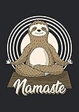 Notizbuch A5 dotted, gepunktet mit Softcover Design: Namastay Namaste Faultier auf Yogamatte Yoga Meditation: 120 dotted (Punktgitter) DIN A5 Seiten - Luna Werstrop 