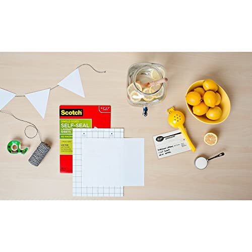 Scotch Ls854Ss10 Self-Sealing Laminating Sheets, 6.0 Mil, 8 1/2 X 11, 10/Pack #TOP4