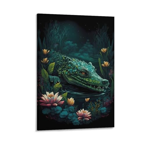 Art mural gris crocodile pour revitaliser une décoration rustique