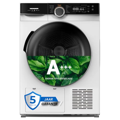 HEINNER HHPD-M10K3A+++ – Wärmepumpentrockner 10 kg, Energieeffizienzklasse D, LED-Display, Sensor-Trocknung, 15 Programme, Weiß, 5 Jahre Garantie