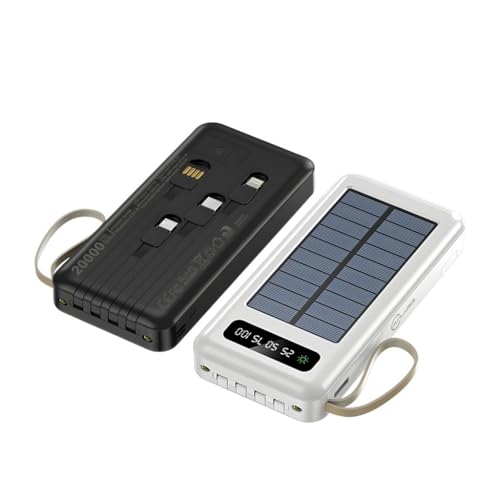 Carregador Solar Power Bank 20,000mAh, Banco de Energia Solar Portátil com Lanternas LED, para Carregamento Diversos Celulares, e Aparelhos Camping, Viagens e uso de Emergencias