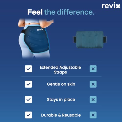 Image of REVIX XXL Hip Ice Pack Wrap for Hip Replacement, Reusable Gel Ice Pack