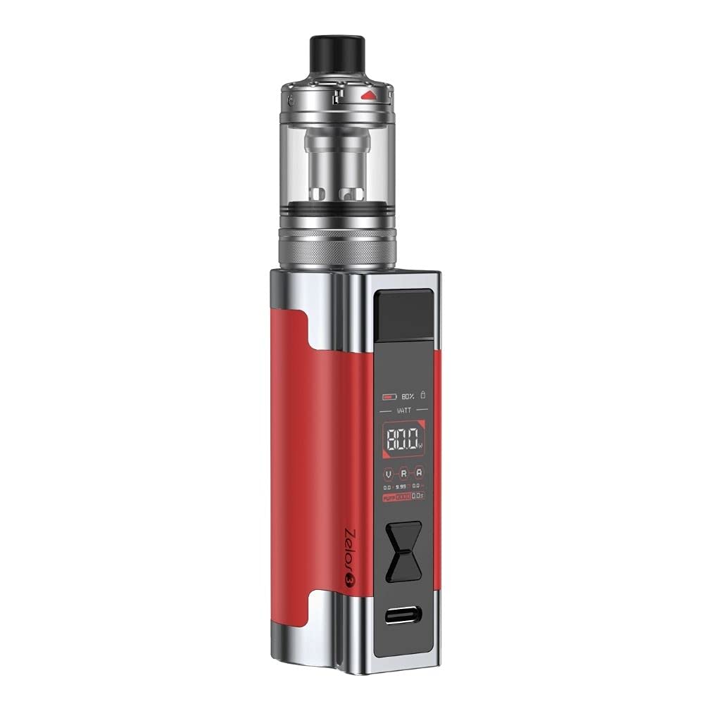 Aspire Zelos 3 Kit Sigaretta Elettronica Svapo 80W (ROSSO) con Atomizzatore Nautilus 3 da 4ml Batteria 3200mAh e 2 Coil Nautilus Incluse nella Confezione