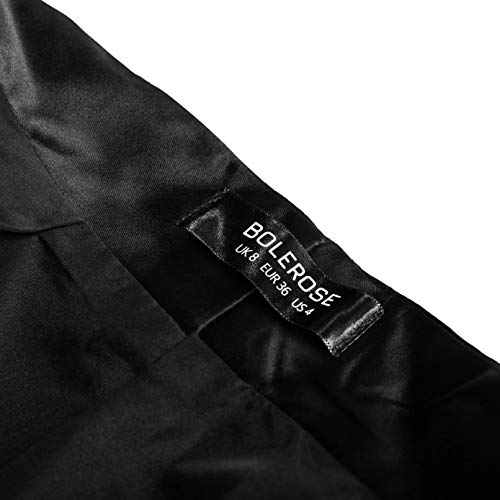 BOLEROSE Formal Long Sleeve Satin Bolero Shrug3