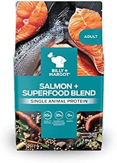 Billy + Margot Dry Dog Food, 1.8kg All Natural Salmon Grain Free Dog Food with Superfoods for Adult Dogs, Sensitive Fish Dog Food and Hypoallergenic Dog Food Dry - Total Satisfaction Promise