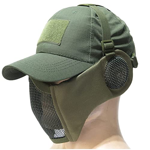 image for NO B Tactical Foldable Mesh Mask with Ear Protection for Airsoft Paint