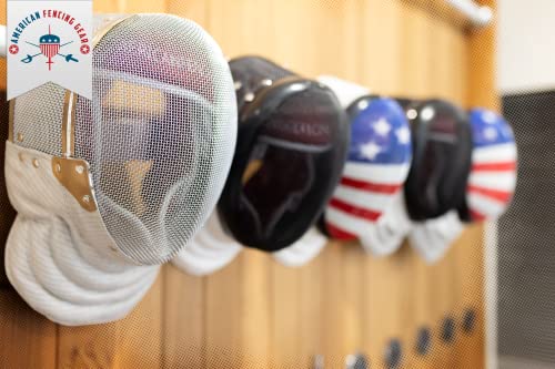 Sabre Fencing Sport Mask - Ce350N Certified National Grade With Padded Bib - Includes Sabre Mask Head Wire - Anti-Glare Finish - Adjustable Strap - Metallic Conductive Mesh (Medium) #TOP5