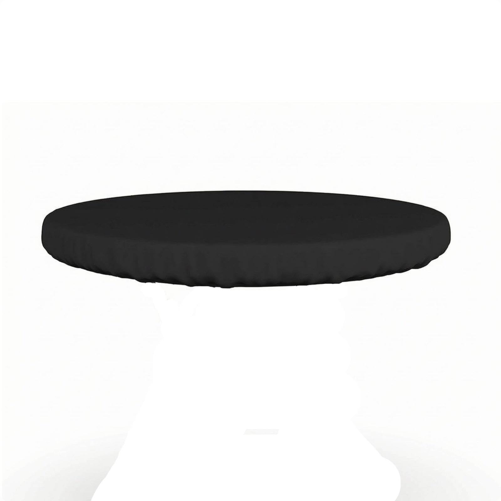 Round Patio Furniture Protector Tailored Round Table Cover Oxford Cloth Black 104x10cm-image-45