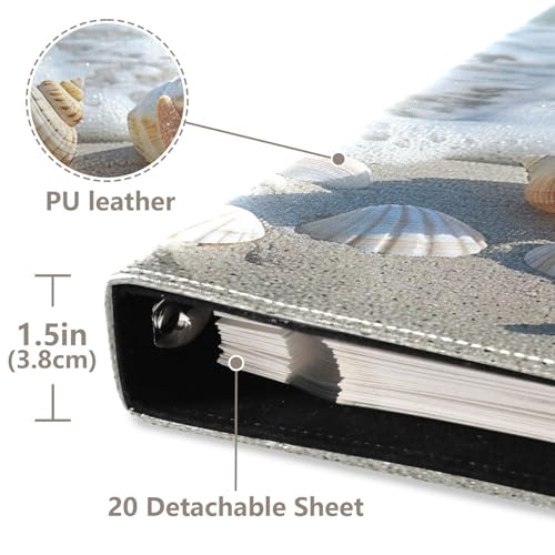 Álbum de Fotos Adhesivo para Manualidades, Álbum con Anillas de 3 Piezas, Libro de Recuerdos DIY con Cubierta de Poliuretano, 40 Páginas, Tamaño 8x10 pulgadas miniatura 4