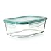 OXO Good Grips 8-Piece Smart Seal Leakproof Airtight Glass Food Storage Container Set