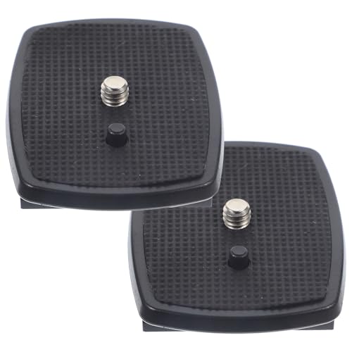 LRXIYODE Placa de Liberación Rápida para Cámara 42X42 MM Juego de 2 Piezas Antideslizante y Resistente al Desgaste Compatible Trípodes Soporte de Montaje para Cámara Profesional