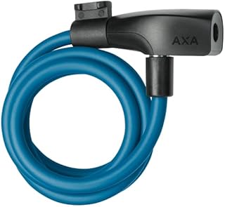 AXA Resolute 8-120 - Cable antirrobo (120 cm, nivel de seguridad 3, incluye soporte), color azul