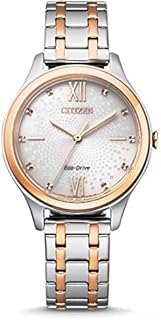 Citizen Damen Analog Eco-Drive Uhr mit Edelstahl Armband EM0506-77A