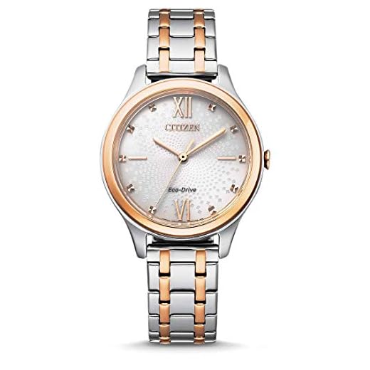 CITIZEN Reloj Analógico para Mujer de Eco-Drive con Correa en Acero Inoxidable EM0506-77A