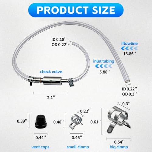 Brake Bleeder Hose Kit, 2 Sets One-Way Valve for Car Motorcycle Clutch — view 3
