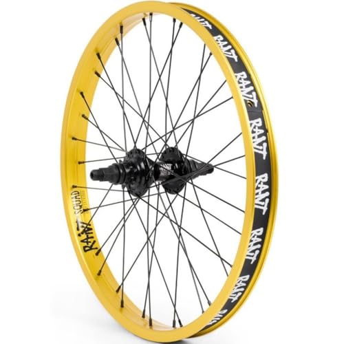 Rant Party On V2 Cassette Rear BMX Wheel Left Hand Drive Matt Gold