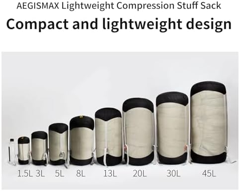 New 1.5L-45L Ultralight Compression Sack for Sleeping Bag Accessories Waterproof Nylon Stuff Sack Outdoor Ultralight Storage Bag - Image 3