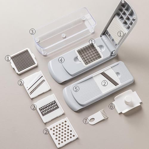 Vegetable Chopper With Container, Multifunctional Food Chopper Onion & Vegetable Cutter Dicer miniatura 5