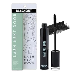 Lash Next Door Water Resistant Mascara Black Volume and Length – No Clump Volumizing Mascara for Thickening and Lengthening – Smudge Proof Lashes by Brooklyn and Bailey (1 Pack)