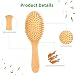 3 Stück Natur-Haarbürste aus Bambus, Nachhaltiger Bambus mit Antistatischer Kopfmassage - Quadratisch, Oval & Mini-Oval Design für trockenes/gewelltes/empfindliches Haar,Damen und Herren