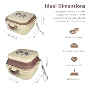 Travel Dog Bowls Portable Food and Water Bowl for Dogs and Cats 2in1 Foldable Feeding and Food Storage Solution for Small Medium Dogs Ideal for Traveling Camping khaki Small Cucciolini Doodles Travel dog bowls portable food and water bowl for dogs and cats 2 in 1 foldable feeding and food storage solution for small medium dogs ideal for traveling camping khaki small cucciolini doodles