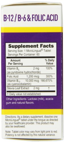 Superior Source No Shot Vitamin B12 Cyanocobalamin (10000 Mcg), B6, Folic Acid, Quick Dissolve Sublingual Tablets, 60 Count, Increase Energy, Healthy Heart, Boost Metabolism, Stress Support, Non-Gmo #TOP1