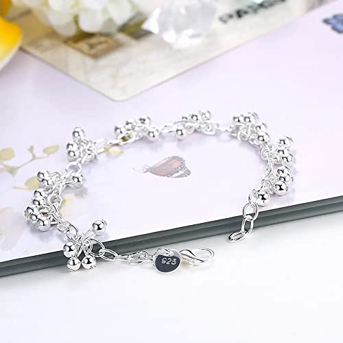 Bracelet argent 925 femme perles de raisin pour briller lors de votre réception de mariage