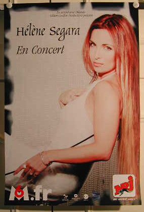 Affiche Hélène Ségara 2004 déco murale anti-vide poster musique 40x60 cm