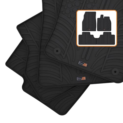 TRAVALL Rubber Car Mats (set of 4) compatible with FORD MUSTANG MACH-E (2021-Current) 6 TRAVALL Rubber Car Mats (set of 4) compatible with FORD MUSTANG MACH-E (2021-Current) - Image 6