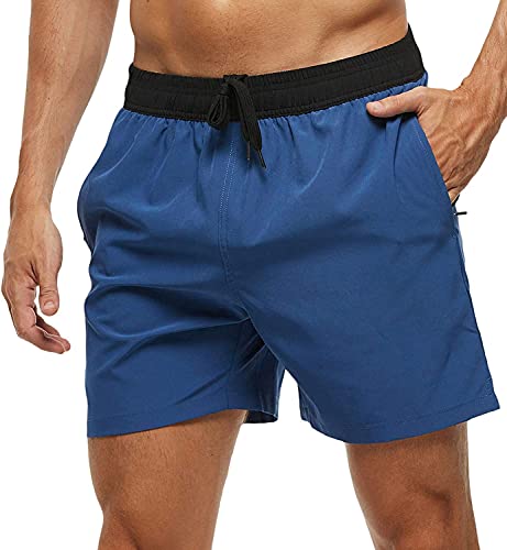 Men's Swim Trunks Quick Dry Beach Shorts with Pockets Swimsuits for Men2