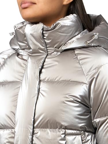 Levi's Women's Cloud Puff Hooded Puffer Jacket in Silver – Cozy and Stylish for Cold Days! - Image 3