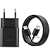 Ladekabel Schnellladekabel  günstig Kaufen-USB C Ladegerät 15W, Super Fast Charger mit 1,5M Kabel Schnellladekabel Typ C Handy Netzteil Adapter für Samsung Galaxy S21, S20, A50, A53, A51, A5, A7,A23 A33 A54 A34 5G Z Flip 3/Z Fold 5 4 3 5G