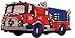 Fire Engine Truck Rescue Pumper Red Retro Appliques Hat Cap Polo Backpack Clothing Jacket Shirt DIY Embroidered Iron On / Sew On Patch #1