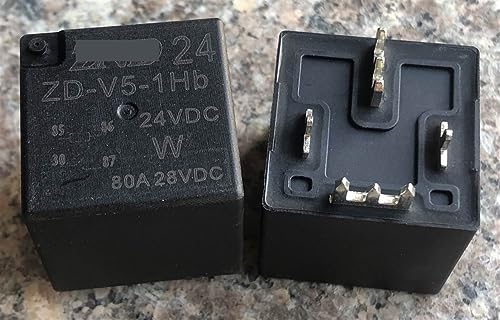 Relais électromécanique MOBYAT ZD-V5-1Hb 24VDC 80A à 4 broches pour véhicule