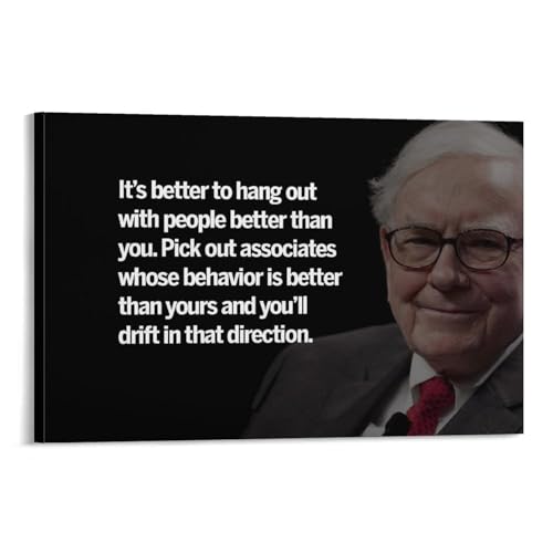 Poster Warren Buffett suspendu 20x30 cm pour décoration de chambre
