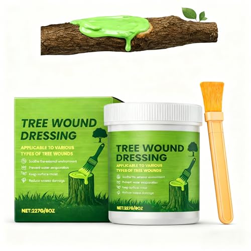 WINUSD Tree Wound Sealer Tree Pruning Sealer & Wound Dressing Healing Paste for Grafting Pruning & Damaged Bark Waterproof Tree Repair Sealant for Bonsai Fruit Trees Roses Shrubs 8oz