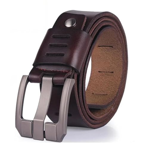 Men’S 3.7Cm Genuine Leather Pin Buckle Casual Luxury Designer Belt Solid Strap For Everyday Wear With Jeans2