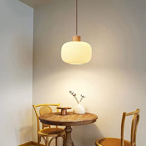 Lámpara de techo de madera para iluminar estancias apagadas con estilo artístico 5