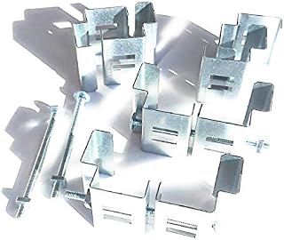 Postfix® Slotted Concrete Fence Post Brackets to Fit 4" x 4" Posts 4 SETS - Fix Anything to Concrete Posts Just Clamp On - NO Drilling!