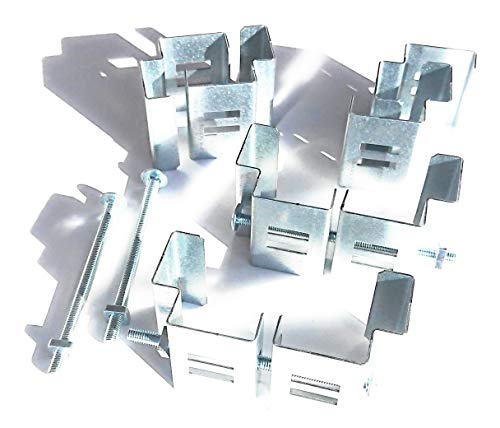 Postfix Slotted Concrete Fence Post Brackets - Fit 4 x 4 Posts 4 SETS - Clamp On NO Drilling!