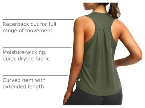 Image of G Gradual Women's Workout Tops Racerback Athletic Tank Tops