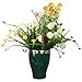 Produktbild botle Keramik Glamour Rund Blumentopf Übertopf H 17,5 cm Farbe Flaschengrüner mit Goldener Rand