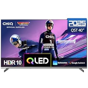 CHIQ L40QST 40 Zoll（101cm, FHD Smart Fernseher QLED Pro Google TV - 90% DCI-P3, HDR10, Dolby Audio, Sprachsteuerung, Rahmenloses Metall-Design 2025