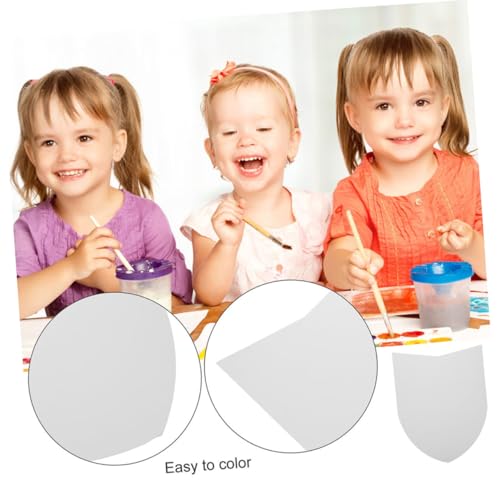 Homoyoyo 12 Stück Graffiti-Schild Schild für Schaumstoffplattenständer bastelset für Kindergeburtstag deko Pappschilde für mittelalterliche Partygeschenke Karton Weiß