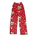 Christmas Pajama Pants Cute Flannel Bottom Xmas Pyjamas Trousers Funny Holiday Pjs Trouser Red 11-12 Years